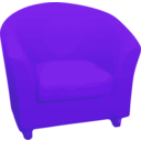 download Single Sofa clipart image with 225 hue color