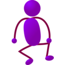 download Stickman clipart image with 90 hue color