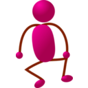 download Stickman clipart image with 135 hue color