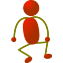 download Stickman clipart image with 180 hue color