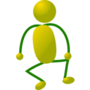 download Stickman clipart image with 225 hue color