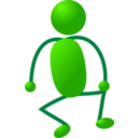 download Stickman clipart image with 270 hue color