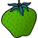 download Strawberry clipart image with 90 hue color