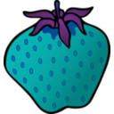 download Strawberry clipart image with 180 hue color