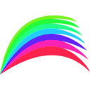 download Rainbow clipart image with 90 hue color