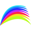 download Rainbow clipart image with 180 hue color