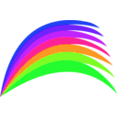 download Rainbow clipart image with 225 hue color