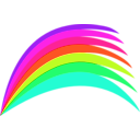 download Rainbow clipart image with 270 hue color