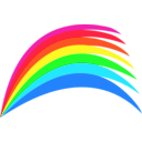 download Rainbow clipart image with 315 hue color