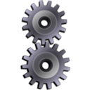 download Two Gears Gray clipart image with 45 hue color