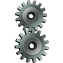 download Two Gears Gray clipart image with 315 hue color