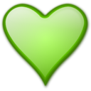 download Heart Gloss 2 clipart image with 90 hue color