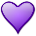 download Heart Gloss 2 clipart image with 270 hue color