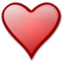 download Heart Gloss 2 clipart image with 0 hue color