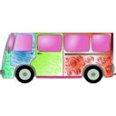 download Hippie Van clipart image with 90 hue color