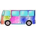 download Hippie Van clipart image with 315 hue color
