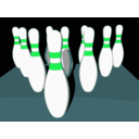 download Bowling Tenpins clipart image with 135 hue color