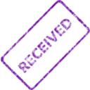download Received Business Stamp 2 clipart image with 180 hue color