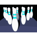 download Bowling Tenpins clipart image with 180 hue color