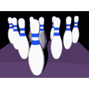 download Bowling Tenpins clipart image with 225 hue color