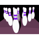 download Bowling Tenpins clipart image with 270 hue color