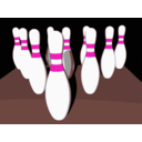 download Bowling Tenpins clipart image with 315 hue color