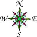 download Compass Rose clipart image with 90 hue color