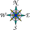 download Compass Rose clipart image with 180 hue color