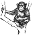 Grayscale Chimpanzee