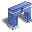 download Rpg Map Symbols Arch clipart image with 180 hue color