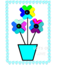 download Flowers Hearts clipart image with 180 hue color