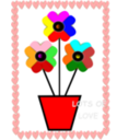 download Flowers Hearts clipart image with 0 hue color