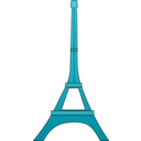 download Eiffel Tower clipart image with 135 hue color