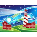 Stylised Lighthouse Scenery