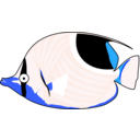 download Butterflyfish clipart image with 180 hue color