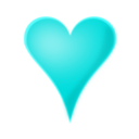 download Heart clipart image with 180 hue color