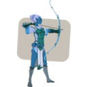 download Elven Archer clipart image with 180 hue color