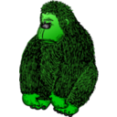 download Gorilla With Colour clipart image with 90 hue color