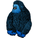 download Gorilla With Colour clipart image with 180 hue color