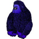 download Gorilla With Colour clipart image with 225 hue color