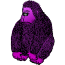 download Gorilla With Colour clipart image with 270 hue color