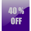 download Discount Label clipart image with 270 hue color
