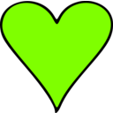 download Outlined Heart Playing Card Symbol clipart image with 90 hue color