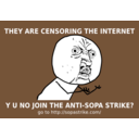 download Y U No Join Sopa Strike clipart image with 180 hue color