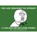 download Y U No Join Sopa Strike clipart image with 270 hue color