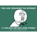 download Y U No Join Sopa Strike clipart image with 315 hue color