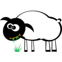 download Grazing Sheep clipart image with 45 hue color