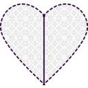 download Patchwork Heart clipart image with 180 hue color