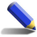 download Blue Pencil clipart image with 0 hue color