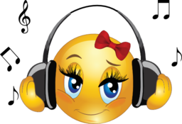 Girl Listen Music Smiley Emoticon